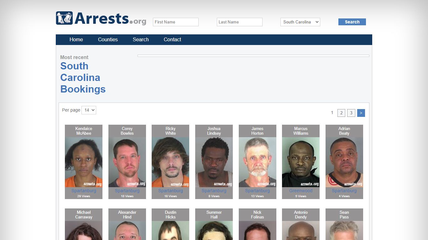 South Carolina Arrests and Inmate Search